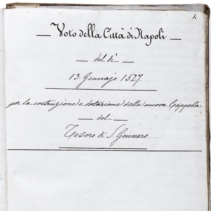 13 gennaio 1527 - Voto città di Napoli